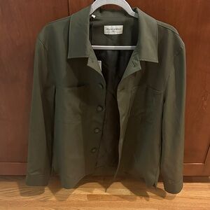 Officine Generale Olive Green Utility Button Jacket